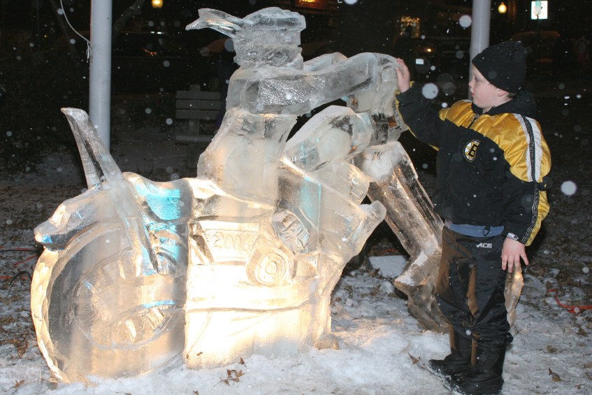 Motorcycle Ice Sculpture